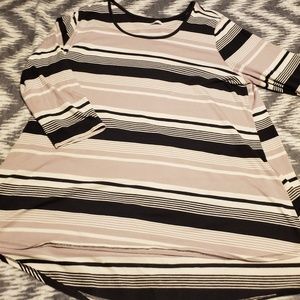 Striped Fitted Dress Top